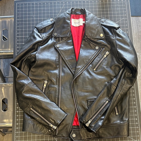 DEADWOOD WOMEN’S MOTO LEATHER JACKET SZ M